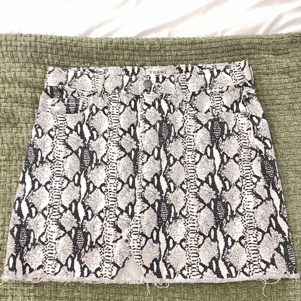 FRAME animal print skirt